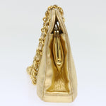 Chanel Matelasse Chain Shoulder Bag Leather Gold CC Auth 53015A