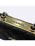 A81633 Black Lambskin Trend CC Gold Mini Cross Bag Chanel