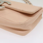 Chanel Matelasse Chain Shoulder Bag Leather Pink CC Auth 53097