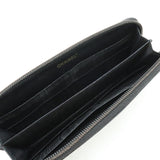 Chanel Long Zip Wallet in Black Caviar Leather A13228