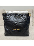 22bag medium black chain bag Chanel
