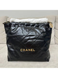 22bag medium black chain bag Chanel