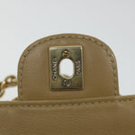 Chanel Matelasse Chain Shoulder Bag Patent leather Yellow CC Auth 58350A