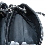 Chanel Mademoiselle Patent Leather Chain Shoulder Bag Black Silver G  14th