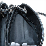 Chanel Mademoiselle Patent Leather Chain Shoulder Bag Black Silver G  14th