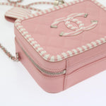Chanel Matelasse Chain Shoulder Bag Caviar Skin Wine Red CC Auth 59605A