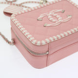 Chanel Matelasse Chain Shoulder Bag Caviar Skin Wine Red CC Auth 59605A