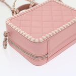 Chanel Matelasse Chain Shoulder Bag Caviar Skin Wine Red CC Auth 59605A