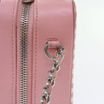 Chanel Matelasse Chain Shoulder Bag Caviar Skin Wine Red CC Auth 59605A