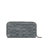 Chanel Long Zip Wallet in Tweed Denim Blue