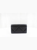 19 flap medium wallet lambskin black gold plated 30th unit AP0953 Chanel