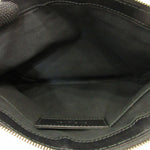 balenciaga Denim Canvas Leather Clutch Bag