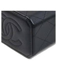 AP3459 Black Lambskin Mini Vanity Chain Cross Bag Chanel