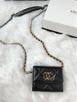 19 Chain Flap Mini Bag Black Chanel
