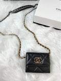 19 Chain Flap Mini Bag Black Chanel