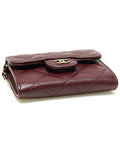 AP0238 Burgundy caviar gold CC logo classic clutch with chain card wallet cross bag 31st Chanel