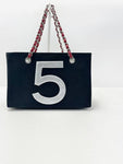 7th division NO 5 canvas chocolate bar chain bag 4VCHB20117 Chanel