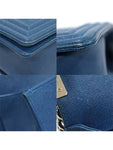 A67086 Blue Caviar Silver Boy Medium Flap Shoulder Bag No 29 Chanel