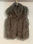 *VINTAGE* Chanel 09/A Grey Mongolian Lamb Gilet FR 40 (UK 12)