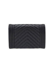 A80603 Black Caviar Skin Boy Chevron Card Business Holder Chanel