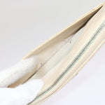 Chanel Long Wallet Caviar Skin White CC Auth 65288