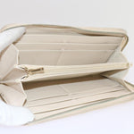 Chanel Long Wallet Caviar Skin White CC Auth 65288