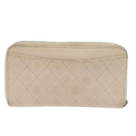 Chanel Long Wallet Caviar Skin White CC Auth 65288