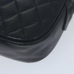 Chanel Matelasse Chain Shoulder Bag Leather Navy CC Auth 65588