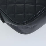 Chanel Matelasse Chain Shoulder Bag Leather Navy CC Auth 65588