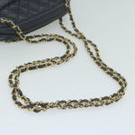Chanel Matelasse Chain Shoulder Bag Leather Navy CC Auth 65588