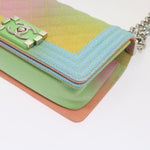 Chanel Matelasse Boy  Shoulder Bag Caviar Skin Multicolor CC Auth 66965S