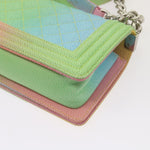 Chanel Matelasse Boy  Shoulder Bag Caviar Skin Multicolor CC Auth 66965S