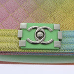 Chanel Matelasse Boy  Shoulder Bag Caviar Skin Multicolor CC Auth 66965S