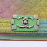 Chanel Matelasse Boy  Shoulder Bag Caviar Skin Multicolor CC Auth 66965S