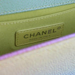 Chanel Matelasse Boy  Shoulder Bag Caviar Skin Multicolor CC Auth 66965S