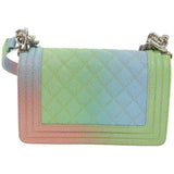 Chanel Matelasse Boy  Shoulder Bag Caviar Skin Multicolor CC Auth 66965S