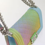 Chanel Matelasse Boy  Shoulder Bag Caviar Skin Multicolor CC Auth 66965S