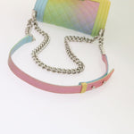 Chanel Matelasse Boy  Shoulder Bag Caviar Skin Multicolor CC Auth 66965S