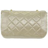 Chanel Matelasse Chain Shoulder Bag Satin Gold CC Auth 67057A