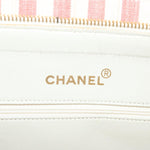 Chanel Matelasse Chain Shoulder Bag Canvas White Red CC Auth 69059SA