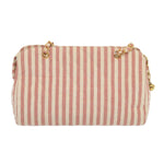 Chanel Matelasse Chain Shoulder Bag Canvas White Red CC Auth 69059SA