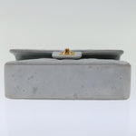 Chanel Matelasse Chain Shoulder Bag Suede Light Blue CC Auth 69060A