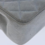 Chanel Matelasse Chain Shoulder Bag Suede Light Blue CC Auth 69060A