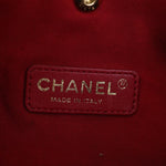 Chanel Matelasse Chain Shoulder Bag Cotton White Navy CC Auth 69062A