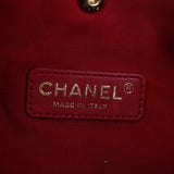 Chanel Matelasse Chain Shoulder Bag Cotton White Navy CC Auth 69062A