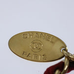 Chanel Matelasse Chain Shoulder Bag Cotton White Navy CC Auth 69062A