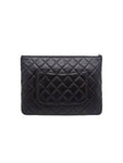 AP3749 Crystal Star Logo Black Lambskin Small Pouch Bag Chanel