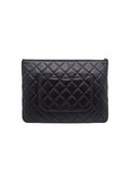AP3749 Crystal Star Logo Black Lambskin Small Pouch Bag Chanel