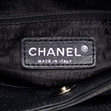 Chanel logo Tasel handbags black leather ladies Chanel