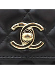 A81633 Black Lambskin Trend CC Gold Mini Cross Bag Chanel